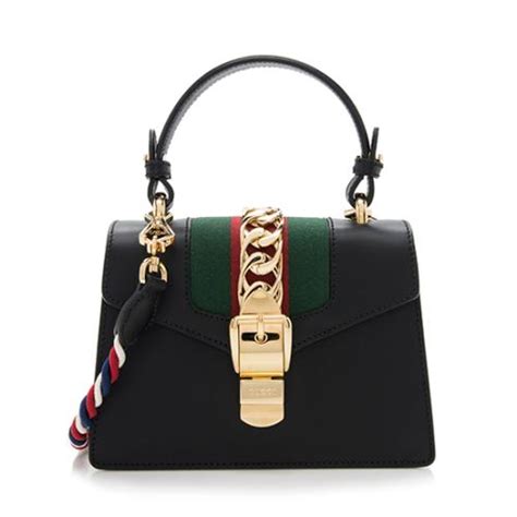 gucci sylvie mini leather satchel bag|Gucci boston bag guccissima.